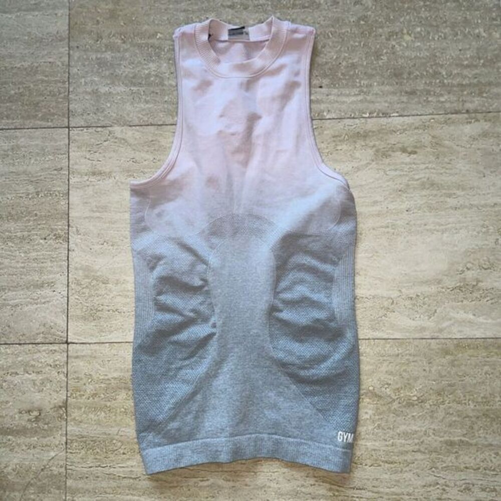 GymShark Sport Tank Top Shirt Size XS Pink Gray